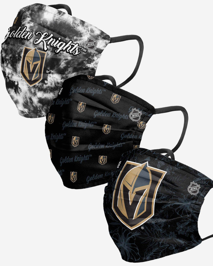 Vegas Golden Knights Womens Matchday 3 Pack Face Cover FOCO - FOCO.com