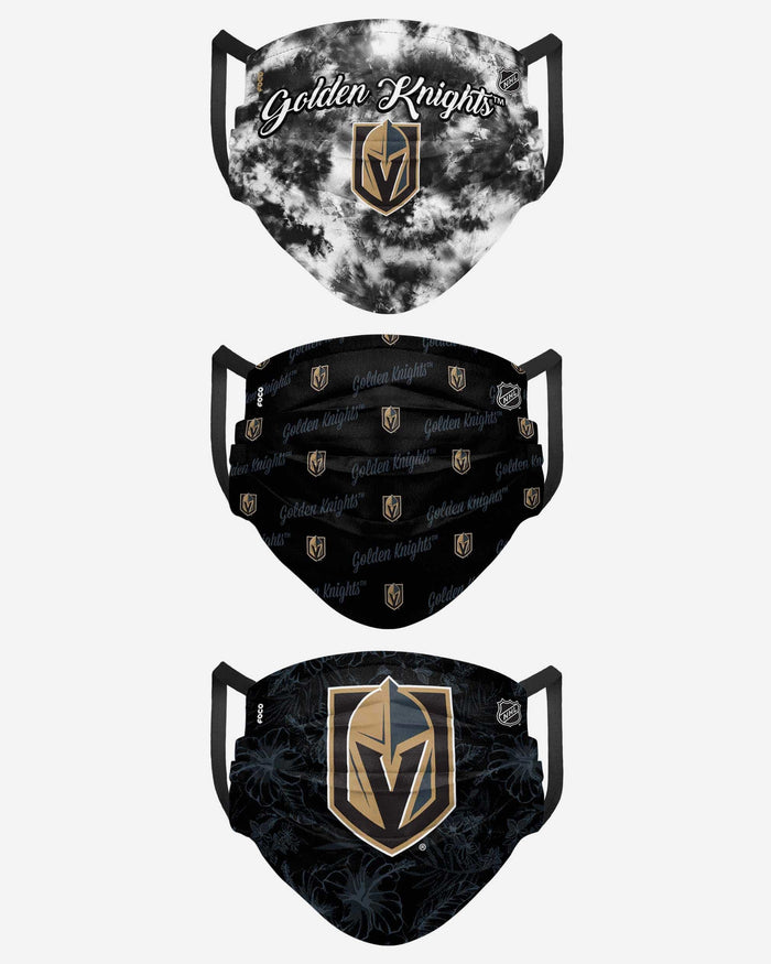 Vegas Golden Knights Womens Matchday 3 Pack Face Cover FOCO - FOCO.com