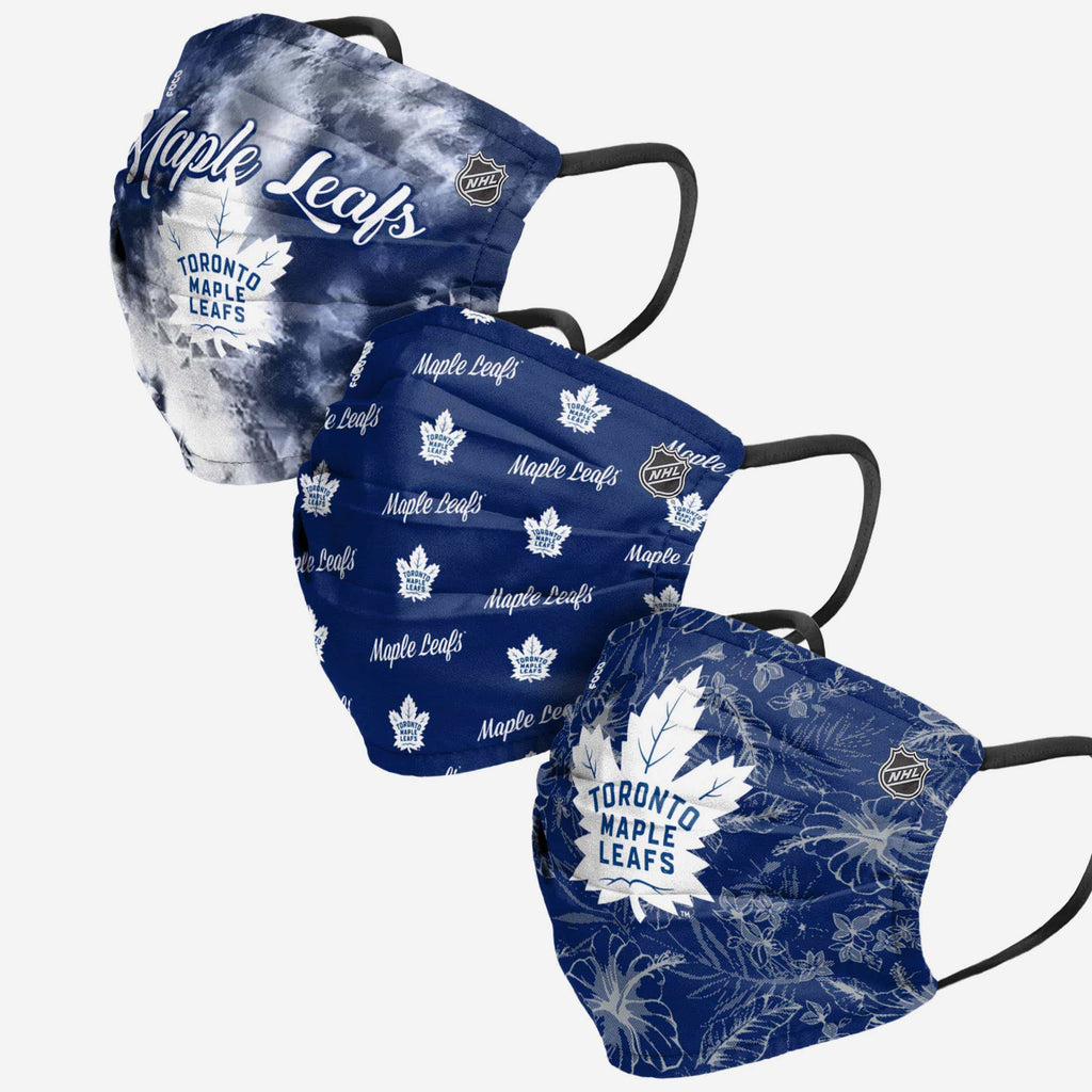 Toronto Maple Leafs Womens Matchday 3 Pack Face Cover FOCO - FOCO.com