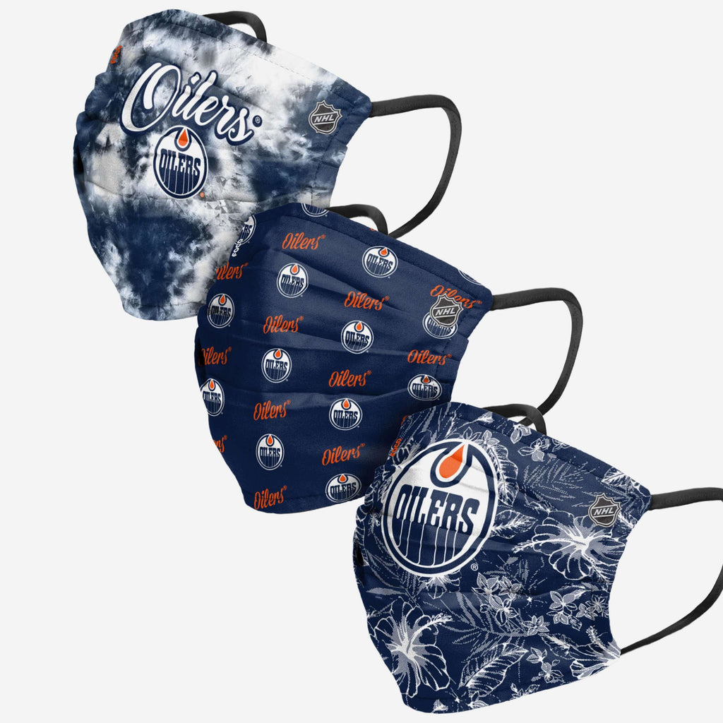 Edmonton Oilers Womens Matchday 3 Pack Face Cover FOCO - FOCO.com