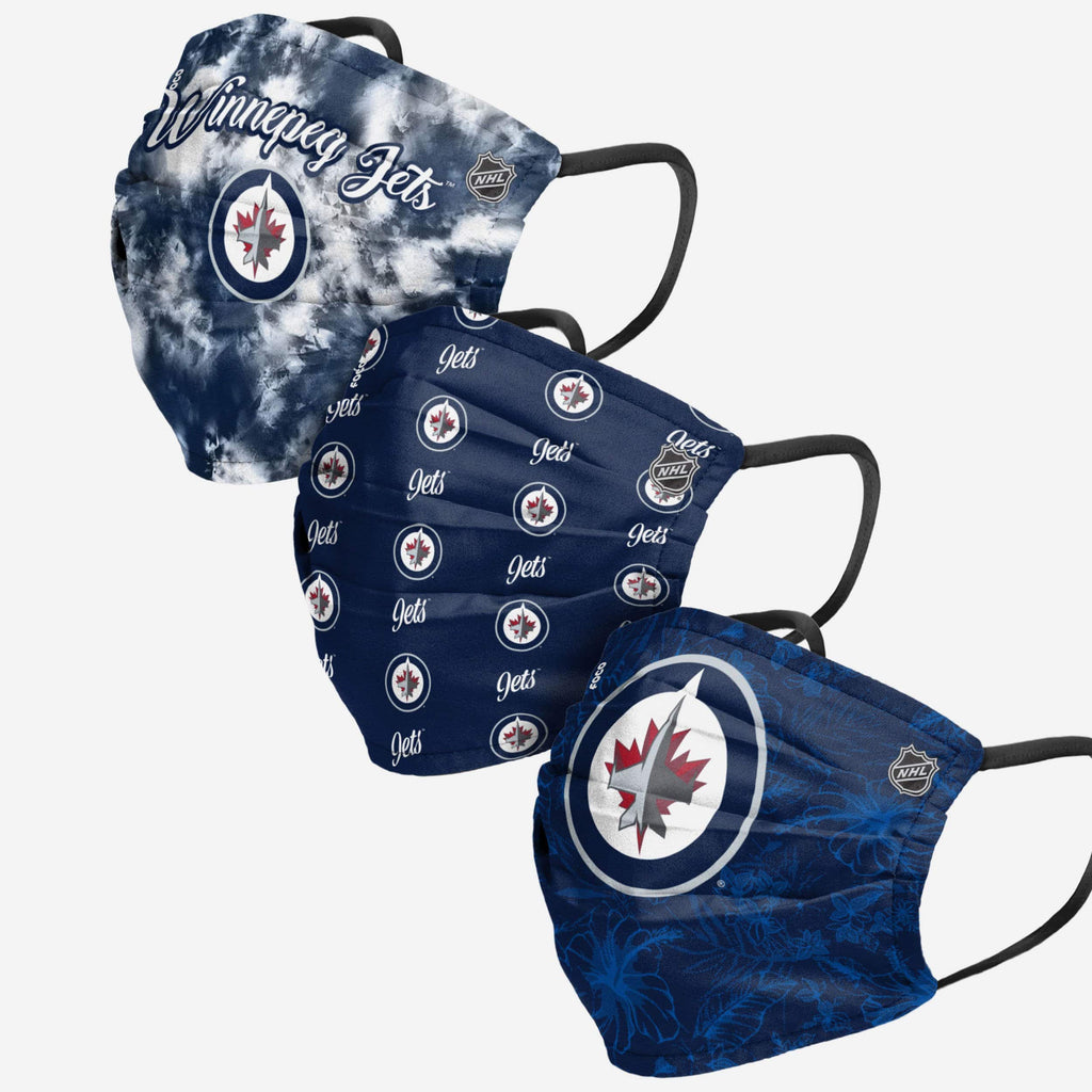 Winnipeg Jets Womens Matchday 3 Pack Face Cover FOCO - FOCO.com