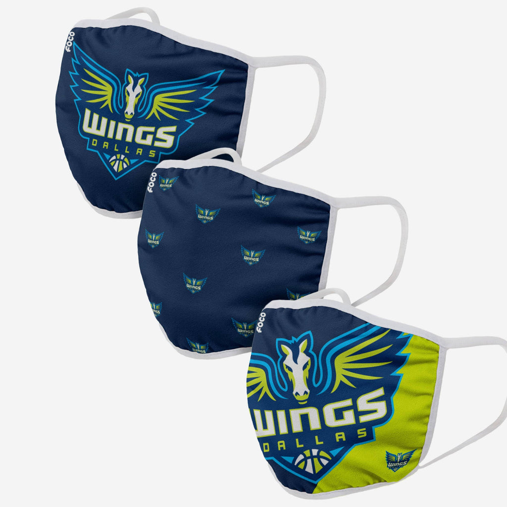 Dallas Wings 3 Pack Face Cover FOCO - FOCO.com