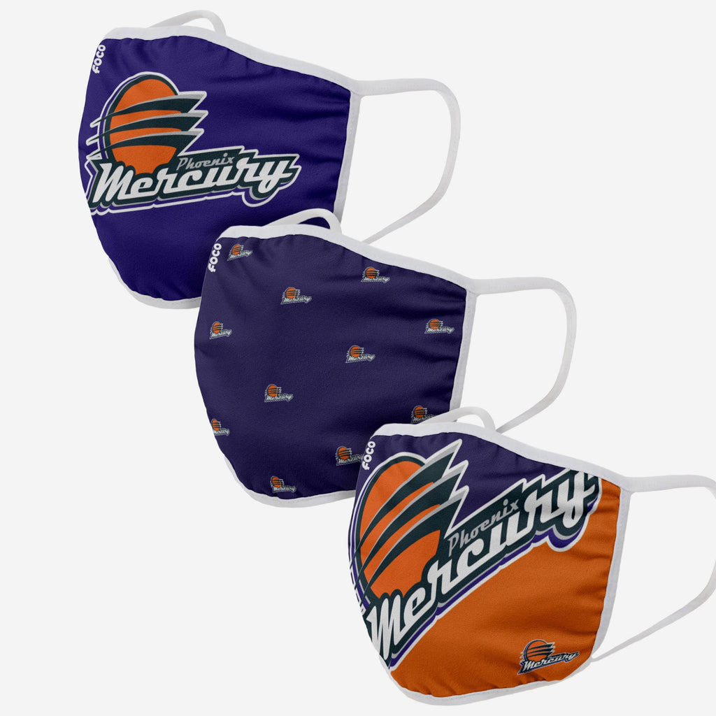 Phoenix Mercury 3 Pack Face Cover FOCO - FOCO.com