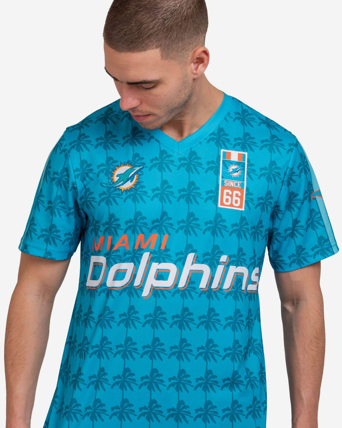 Miami Dolphins Short Sleeve Soccer Style Jersey FOCO - FOCO.com