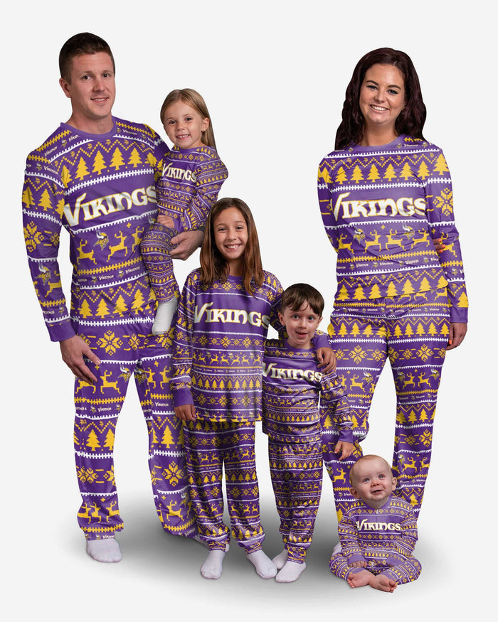 Minnesota Vikings Toddler Family Holiday Pajamas FOCO - FOCO.com
