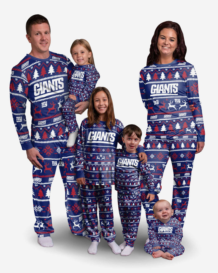 New York Giants Toddler Family Holiday Pajamas FOCO - FOCO.com