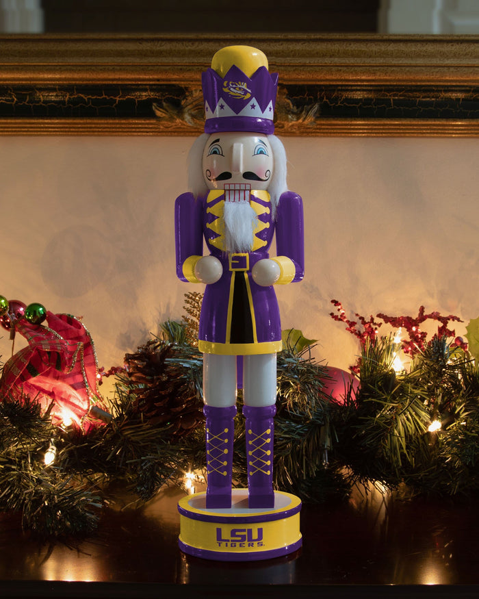 LSU Tigers Team Spirit Nutcracker FOCO - FOCO.com