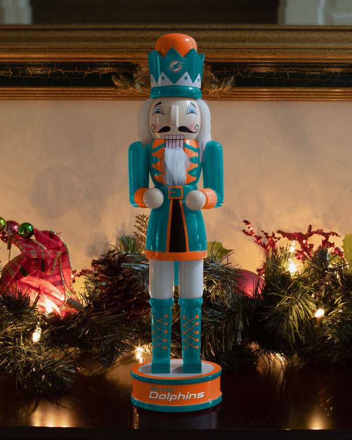 Miami Dolphins Team Spirit Nutcracker FOCO - FOCO.com