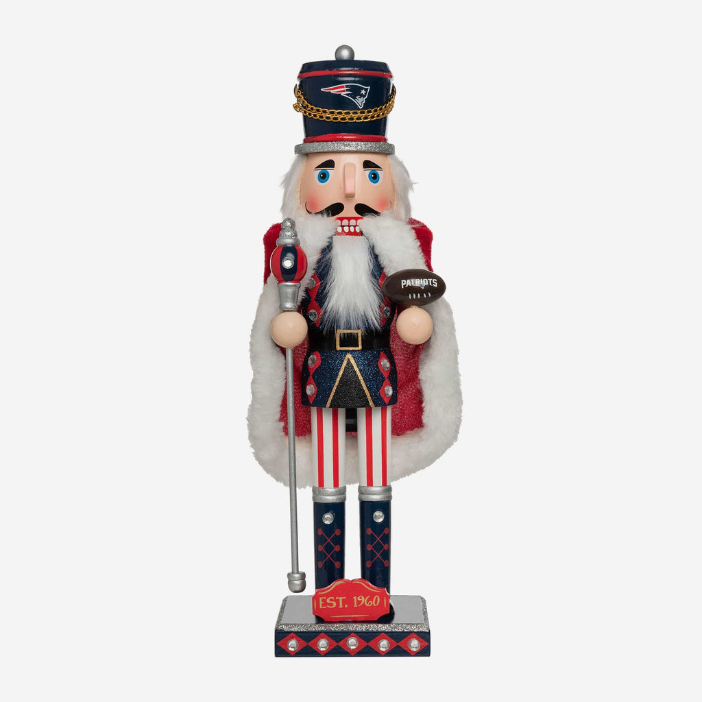 New England Patriots Glitter Nutcracker FOCO - FOCO.com