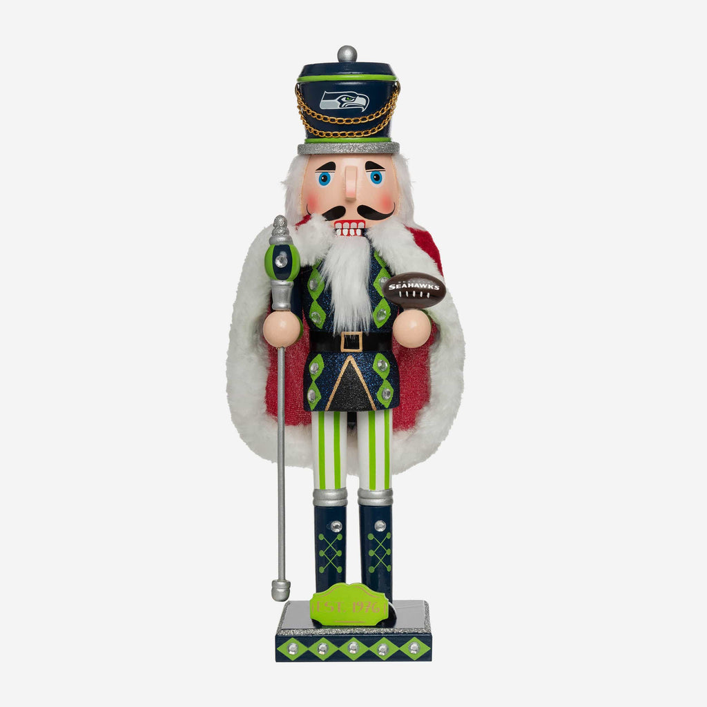 Seattle Seahawks Glitter Nutcracker FOCO - FOCO.com
