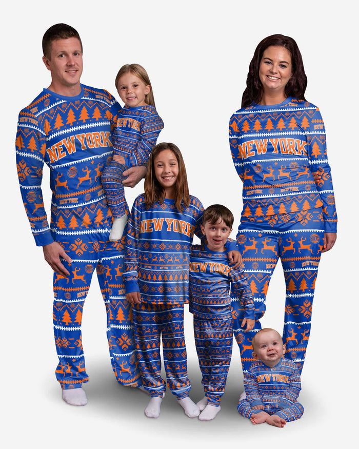 New York Knicks Toddler Family Holiday Pajamas FOCO - FOCO.com