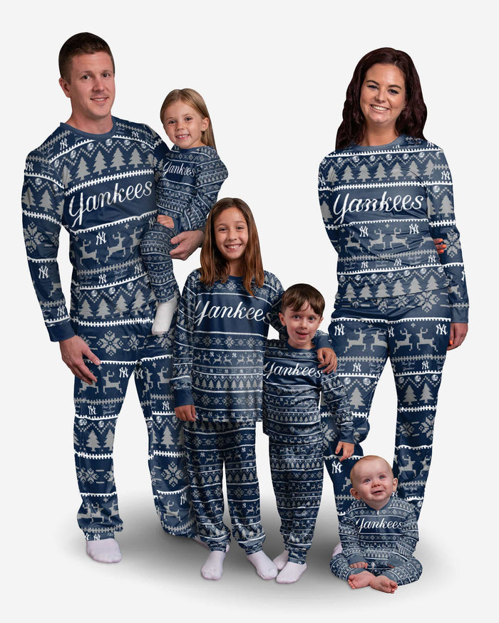 New York Yankees Youth Family Holiday Pajamas FOCO - FOCO.com
