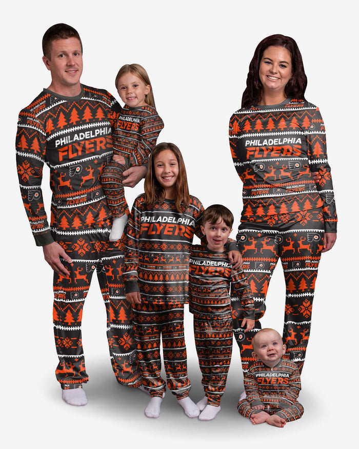 Philadelphia Flyers Youth Family Holiday Pajamas FOCO - FOCO.com