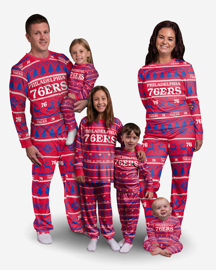 Philadelphia 76ers Infant Family Holiday Pajamas FOCO - FOCO.com