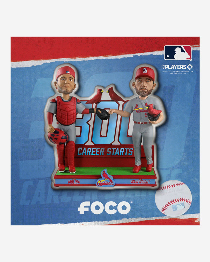 Adam Wainwright & Yadier Molina St Louis Cardinals 300 Career Start Duo Pin FOCO - FOCO.com