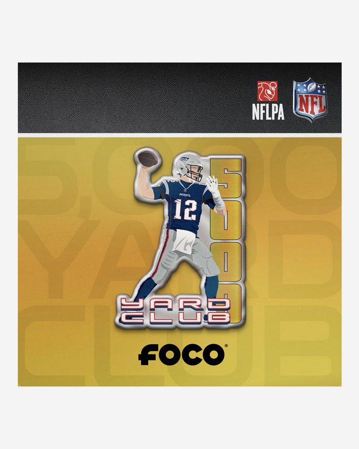 Tom Brady New England Patriots 5000 Passing Yards Pin FOCO - FOCO.com