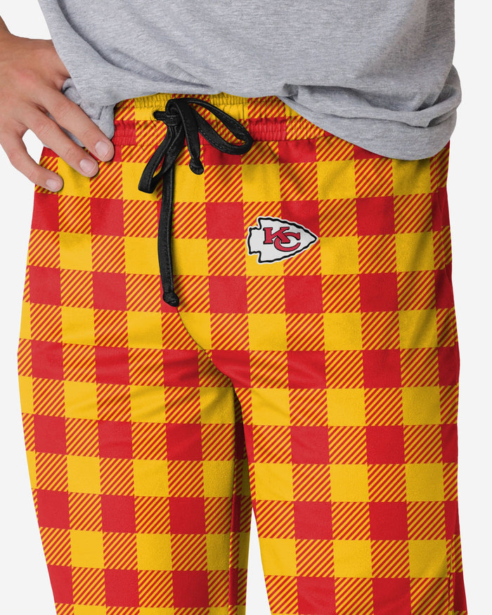 Kansas City Chiefs Buffalo Check Lounge Pants FOCO - FOCO.com