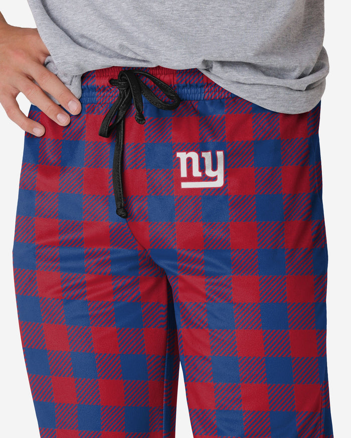 New York Giants Buffalo Check Lounge Pants FOCO - FOCO.com