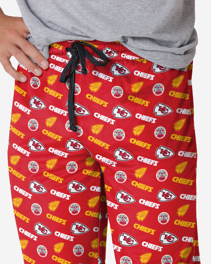 Kansas City Chiefs Repeat Print Lounge Pants FOCO - FOCO.com