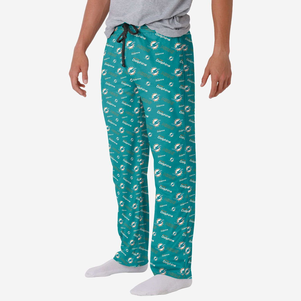 Miami Dolphins Repeat Print Lounge Pants FOCO S - FOCO.com