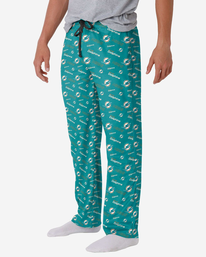 Miami Dolphins Repeat Print Lounge Pants FOCO S - FOCO.com