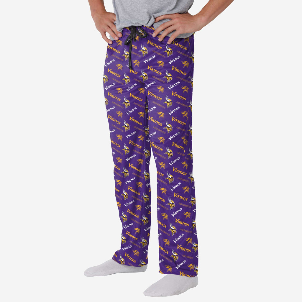 Minnesota Vikings Repeat Print Lounge Pants FOCO S - FOCO.com