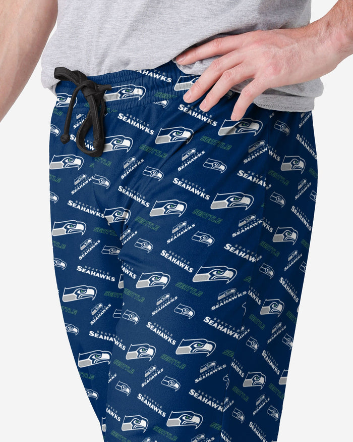 Seattle Seahawks Repeat Print Lounge Pants FOCO - FOCO.com