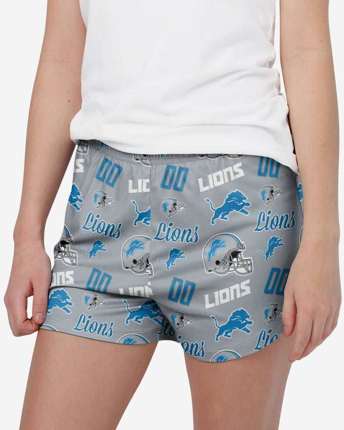 Detroit Lions Womens Gameday Ready Lounge Shorts FOCO S - FOCO.com