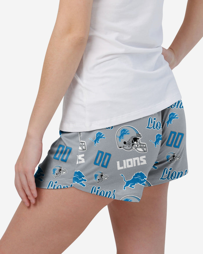 Detroit Lions Womens Gameday Ready Lounge Shorts FOCO - FOCO.com