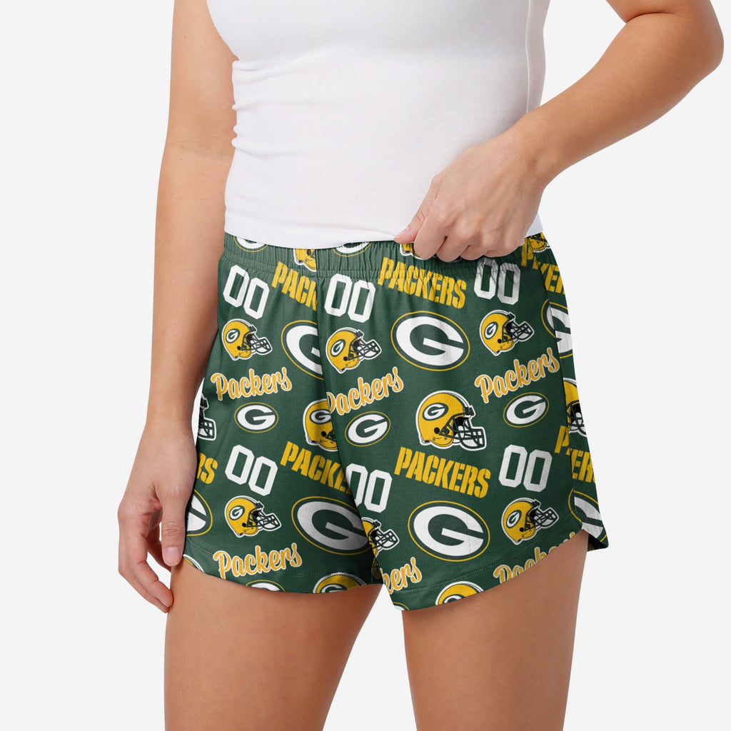 Green Bay Packers Womens Gameday Ready Lounge Shorts FOCO S - FOCO.com