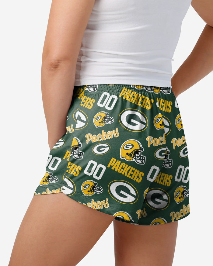 Green Bay Packers Womens Gameday Ready Lounge Shorts FOCO - FOCO.com