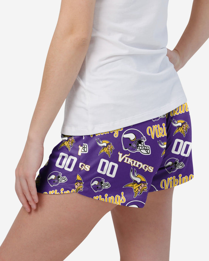 Minnesota Vikings Womens Gameday Ready Lounge Shorts FOCO - FOCO.com