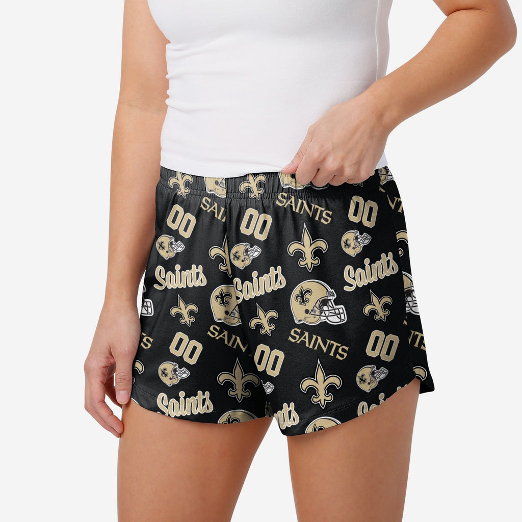 New Orleans Saints Womens Gameday Ready Lounge Shorts FOCO S - FOCO.com