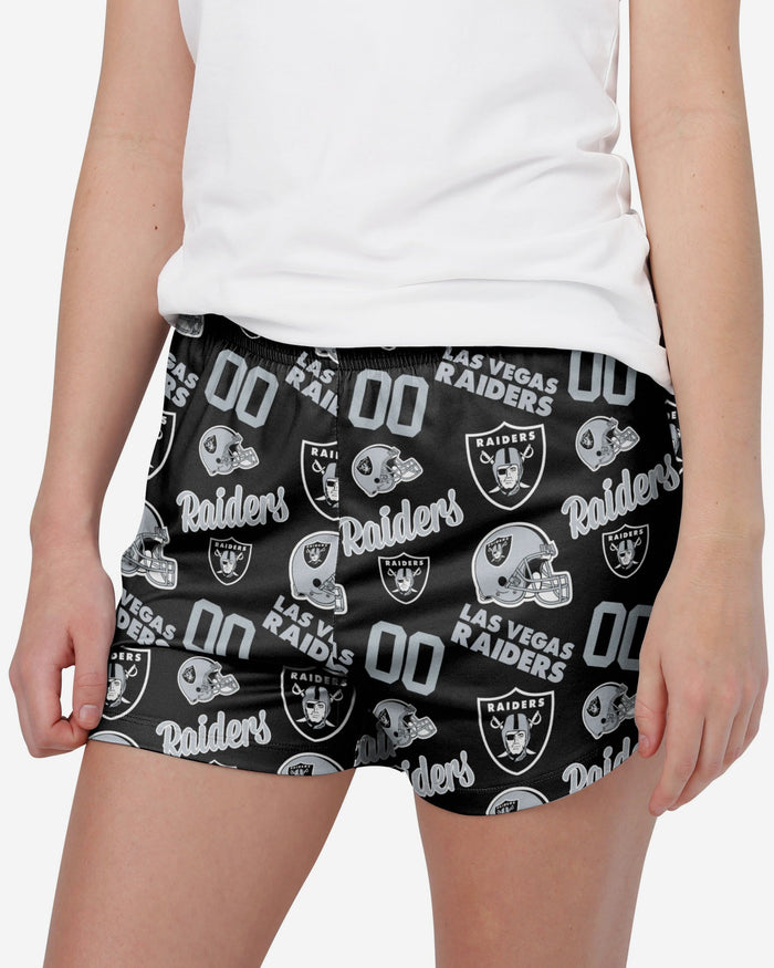 Las Vegas Raiders Womens Gameday Ready Lounge Shorts FOCO S - FOCO.com