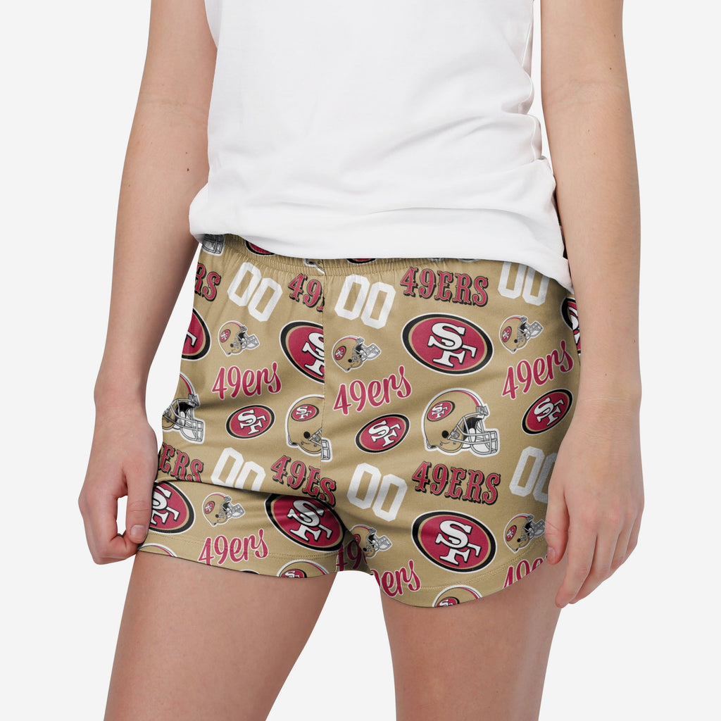 San Francisco 49ers Womens Gameday Ready Lounge Shorts FOCO S - FOCO.com