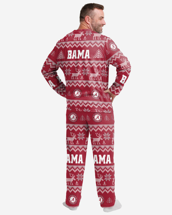 Alabama Crimson Tide Mens Ugly Pattern Family Holiday Pajamas FOCO - FOCO.com