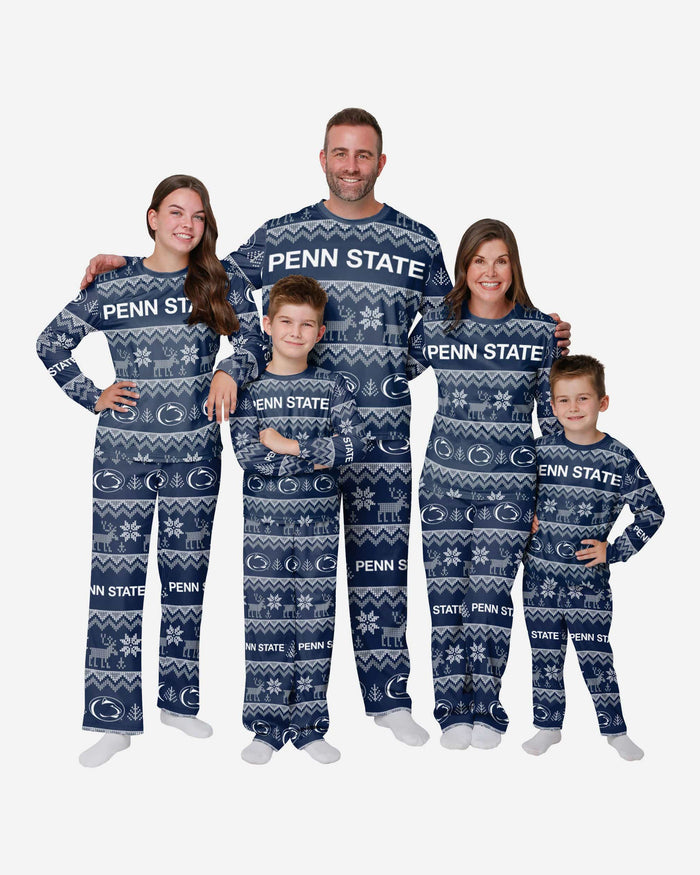 Penn State Nittany Lions Mens Ugly Pattern Family Holiday Pajamas FOCO - FOCO.com