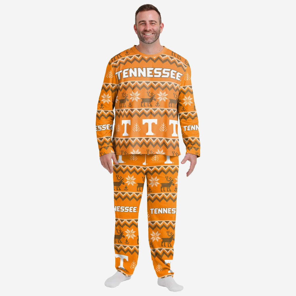 Tennessee Volunteers Mens Ugly Pattern Family Holiday Pajamas FOCO S - FOCO.com