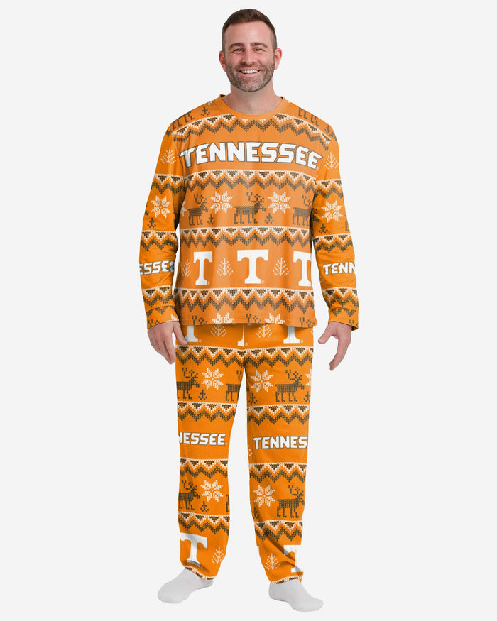 Tennessee Volunteers Mens Ugly Pattern Family Holiday Pajamas FOCO S - FOCO.com