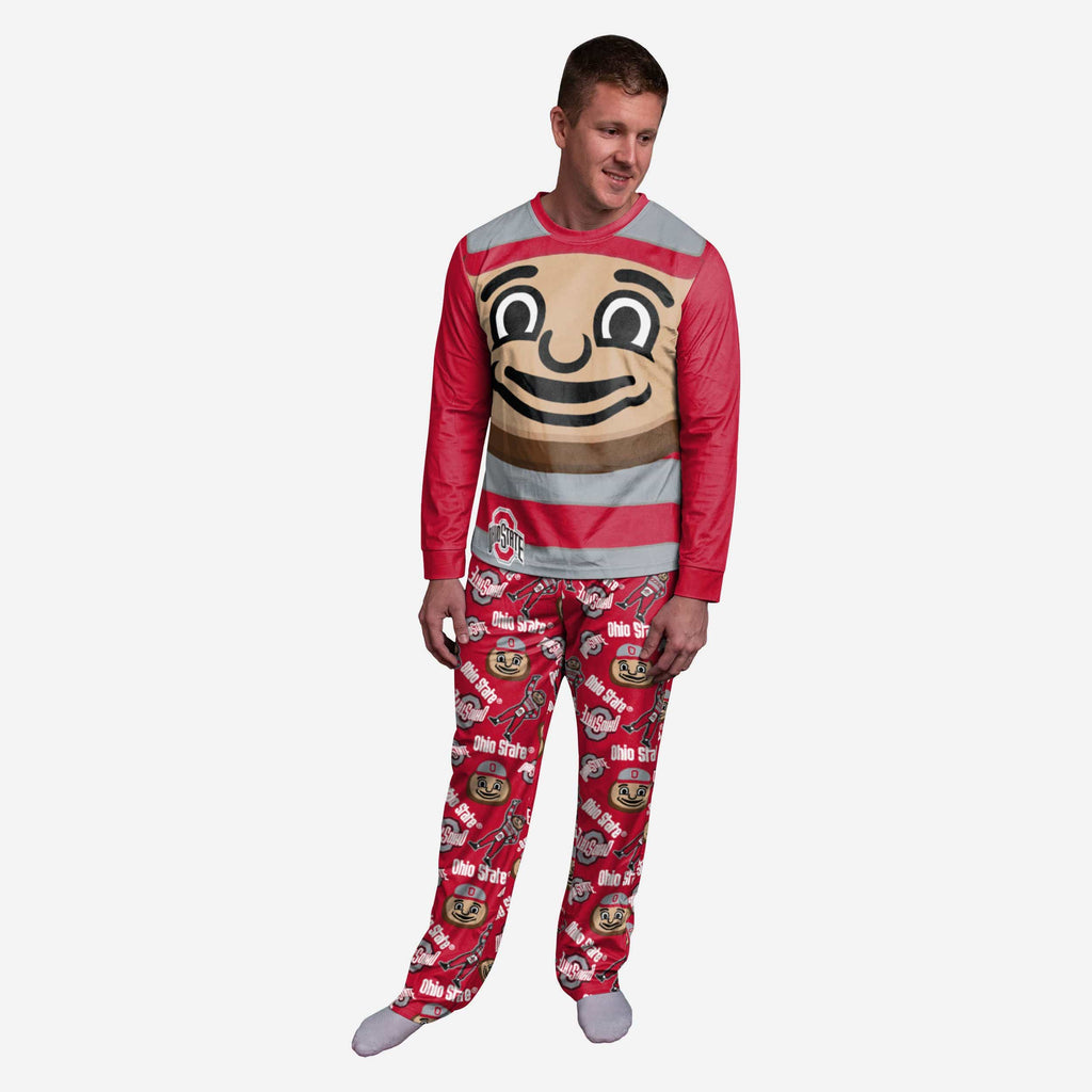 Brutus Buckeye Ohio State Buckeyes Mascot Pajamas FOCO S - FOCO.com