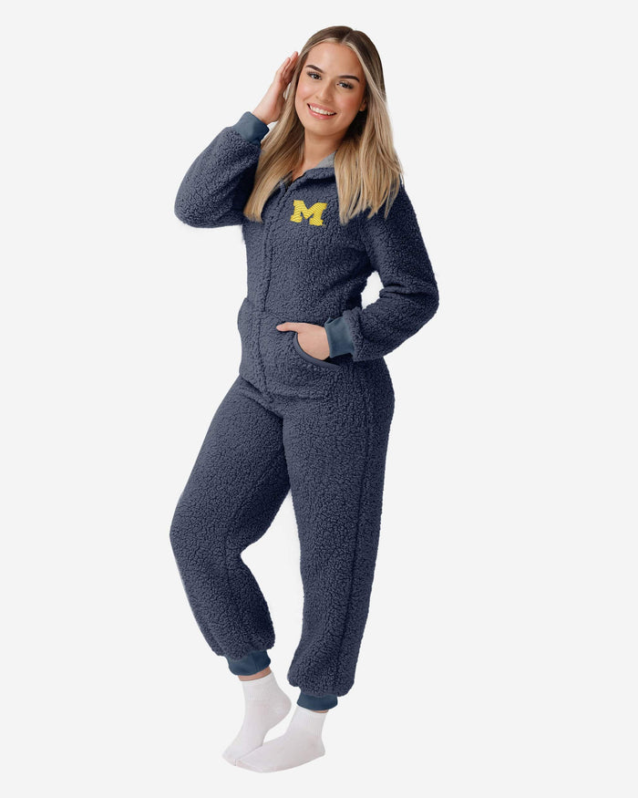 Michigan Wolverines Womens Sherpa One Piece Pajamas FOCO S - FOCO.com