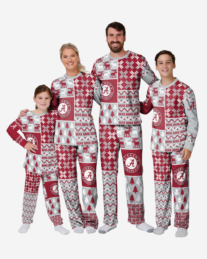 Alabama Crimson Tide Infant Busy Block Family Holiday Pajamas FOCO - FOCO.com