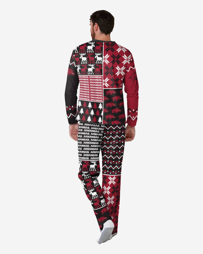 Arkansas Razorbacks Mens Busy Block Family Holiday Pajamas FOCO - FOCO.com