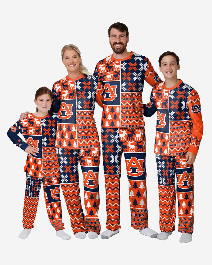 Auburn Tigers Womens Busy Block Family Holiday Pajamas FOCO - FOCO.com