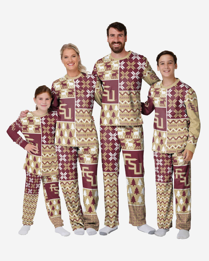 Florida State Seminoles Womens Busy Block Family Holiday Pajamas FOCO - FOCO.com