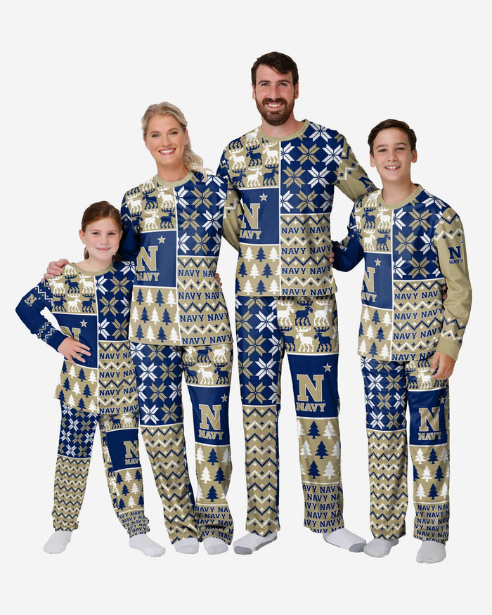 Navy Midshipmen Toddler Busy Block Family Holiday Pajamas FOCO - FOCO.com