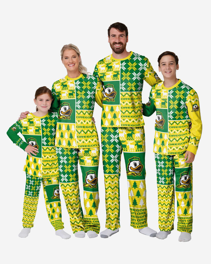Oregon Ducks Toddler Busy Block Family Holiday Pajamas FOCO - FOCO.com