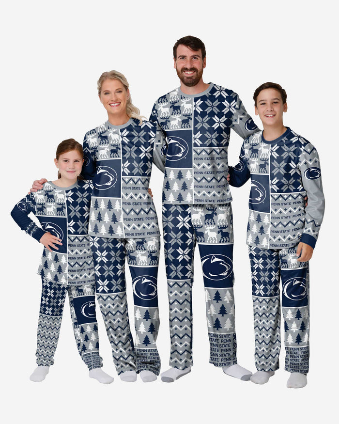 Penn State Nittany Lions Youth Busy Block Family Holiday Pajamas FOCO - FOCO.com