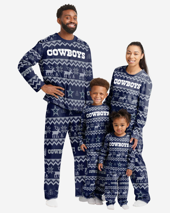Dallas Cowboys Mens Ugly Pattern Family Holiday Pajamas FOCO - FOCO.com