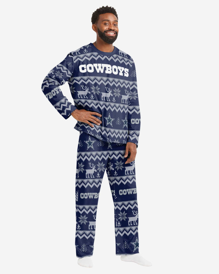 Dallas Cowboys Mens Ugly Pattern Family Holiday Pajamas FOCO S - FOCO.com